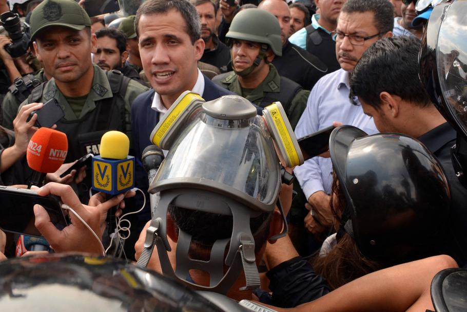 Juan Guaido, lider wenezuelskiej opozycji. Caracas, 30 kwietnia 2019 r.