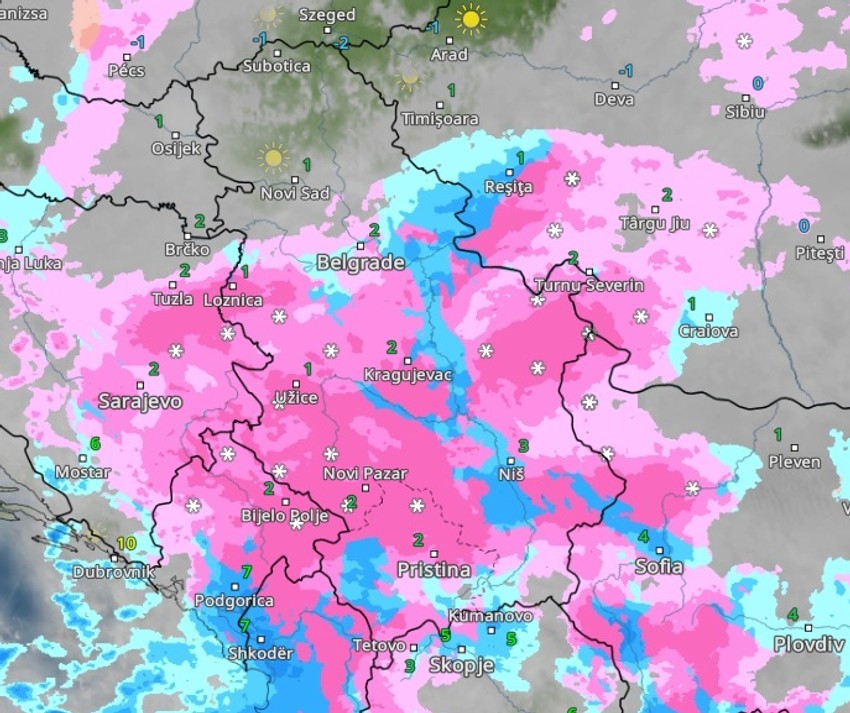 sneg u utorak u 7 ujutru