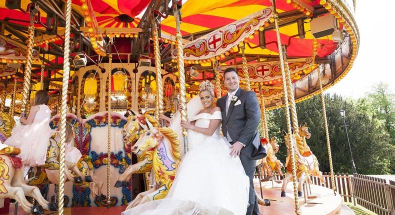 A new documentary from Channel 4 looks inside some of the UK's most decadent and expensive weddings, including Jordan and her husband Matt, who threw a wedding ceremony that included a Victorian carousel