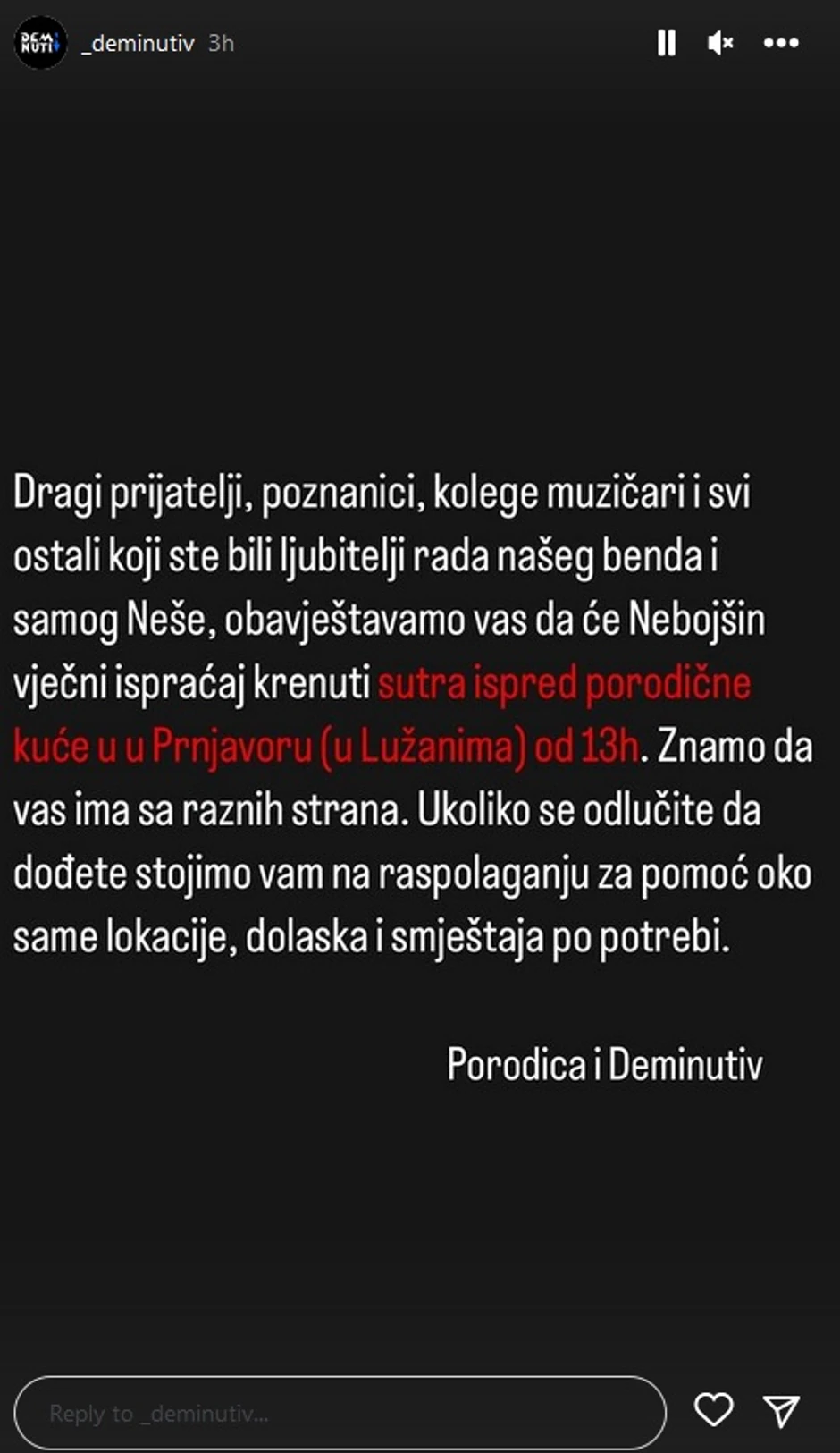 Bend Deminutiv se oprostio od bubnjara