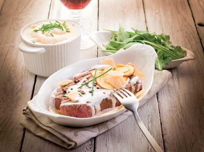 32576_stock-photo-tenderloin-with-cream-sauce-ovum-mushroom-and-arugula-salad-83042545shutterstock_83042545