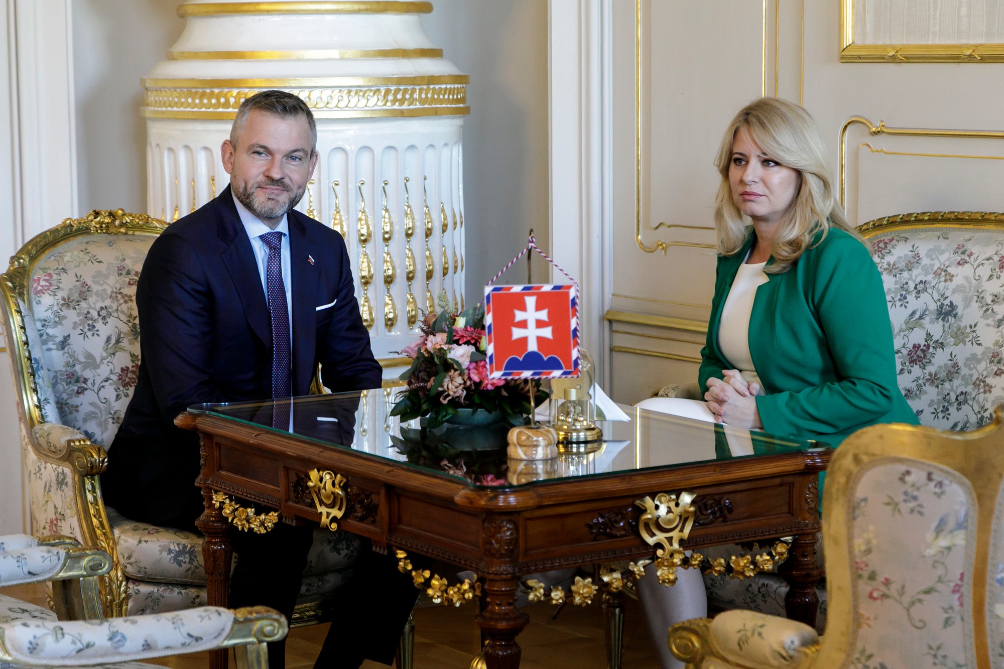 Predseda Národnej rady SR Peter Pellegrini a prezidentka SR Zuzana Čaputová.