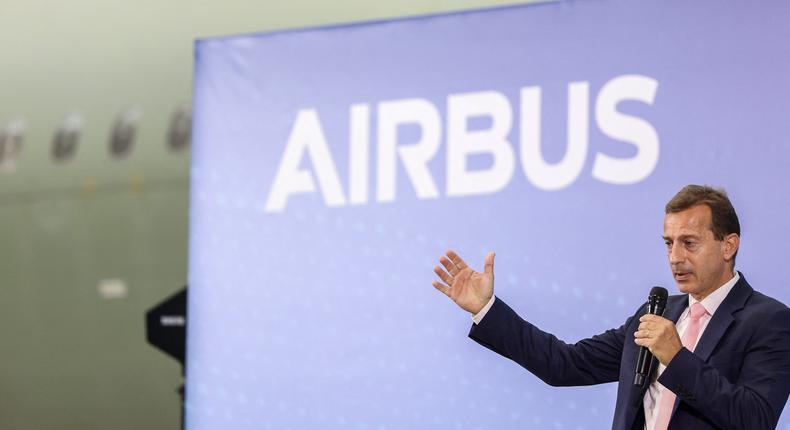 Airbus CEO Guillaume Faury.CHARLY TRIBALLEAU/AFP via Getty Images