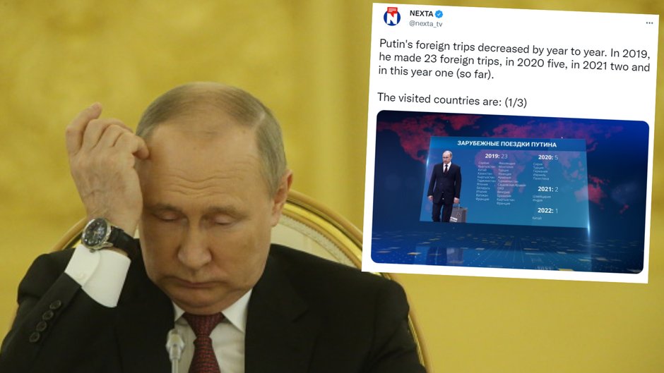 Władimir Putin coraz rzadziej wyjeżdża za granicę