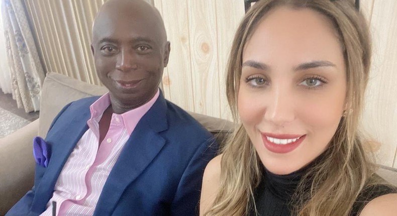 Ned Nwoko and his Moroccan wife Laila Aura [Instagram/PrinceNedNwoko]