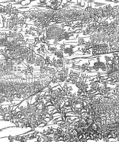 Bitwa pod Kleckiem 6 sierpnia 1506 r. (obraz z epoki).