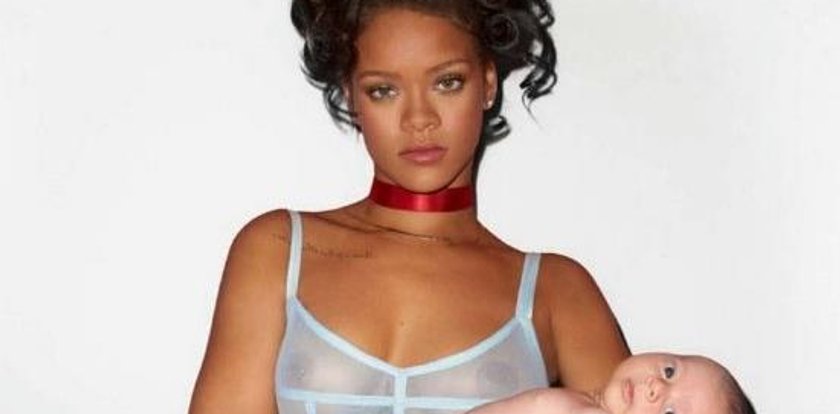 Rihanna nago. Pod tą koronką wszystko widać...