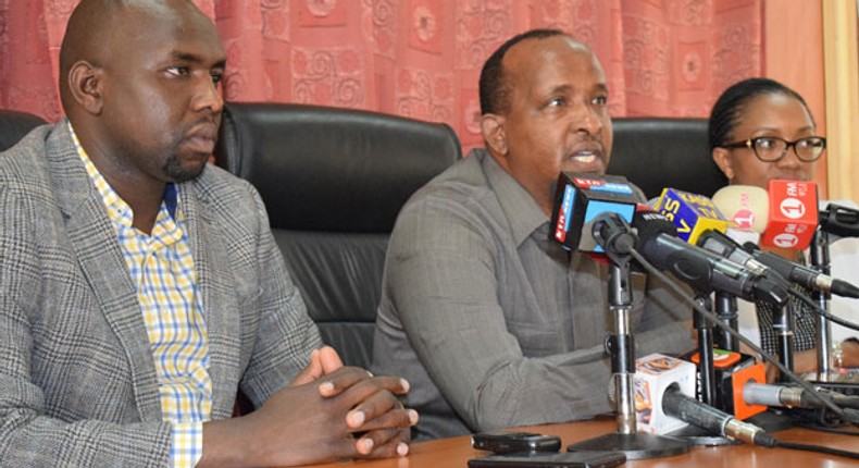 National Assembly Majority Leader Aden Duale and his Senate counterpart Kipchumba Murkomen