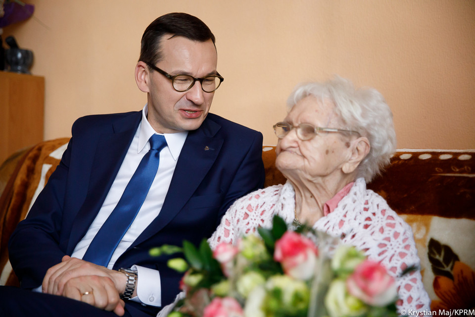 Mateusz Morawiecki u pani Tekli