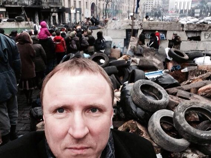 Jacek Kurski i selfie na Majdanie