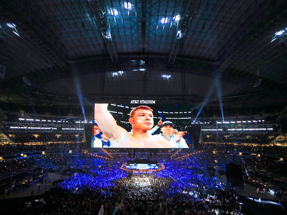 Canelo defeated Liam Smith at the Dallas Cowboy's home in 2016.