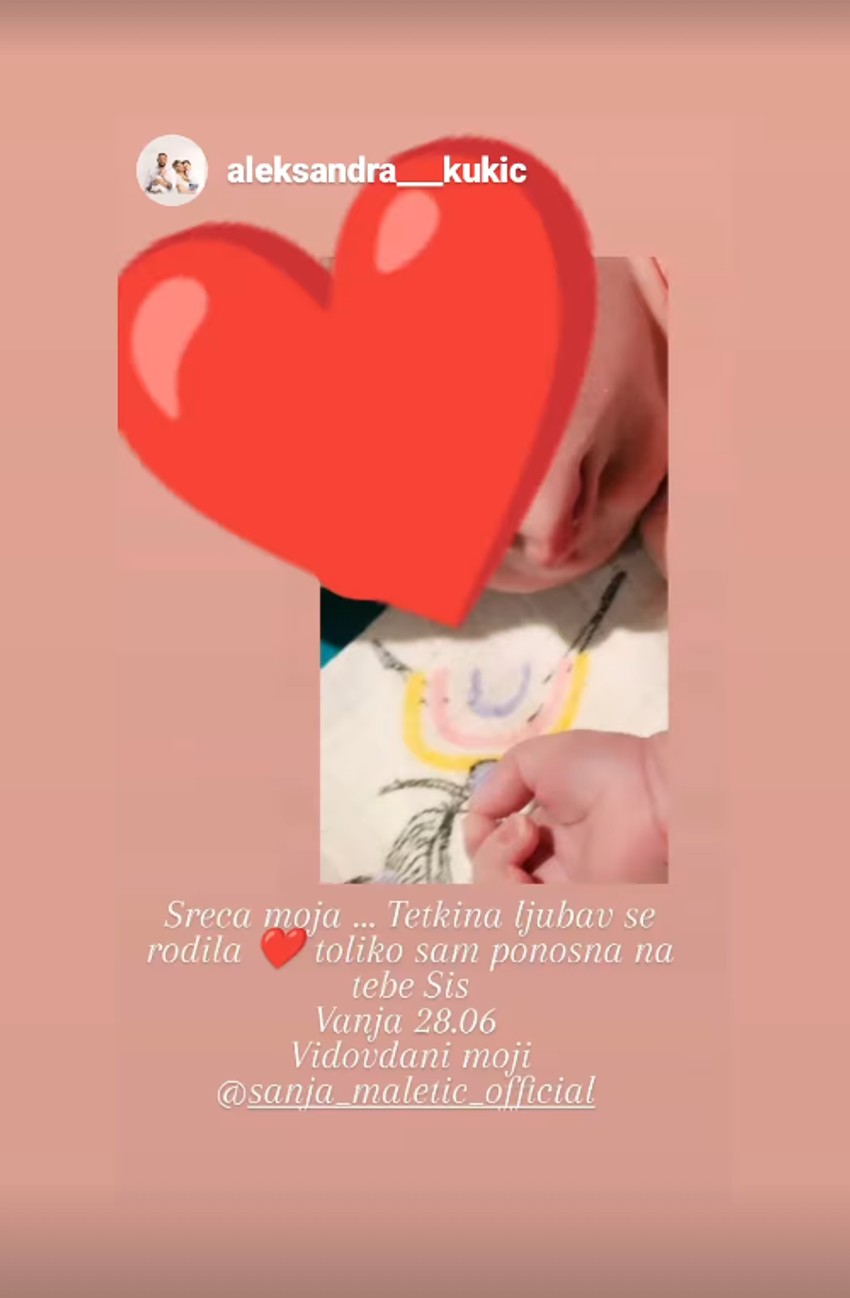 Prva slika ćerke Sanje Maletić