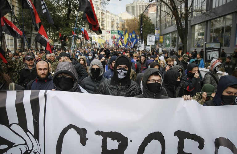 Marsz nacjonalistów na Ukrainie