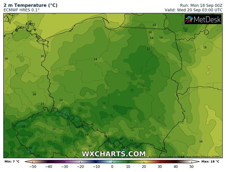 Słupki rtęci pokażą umiarkowane wartości