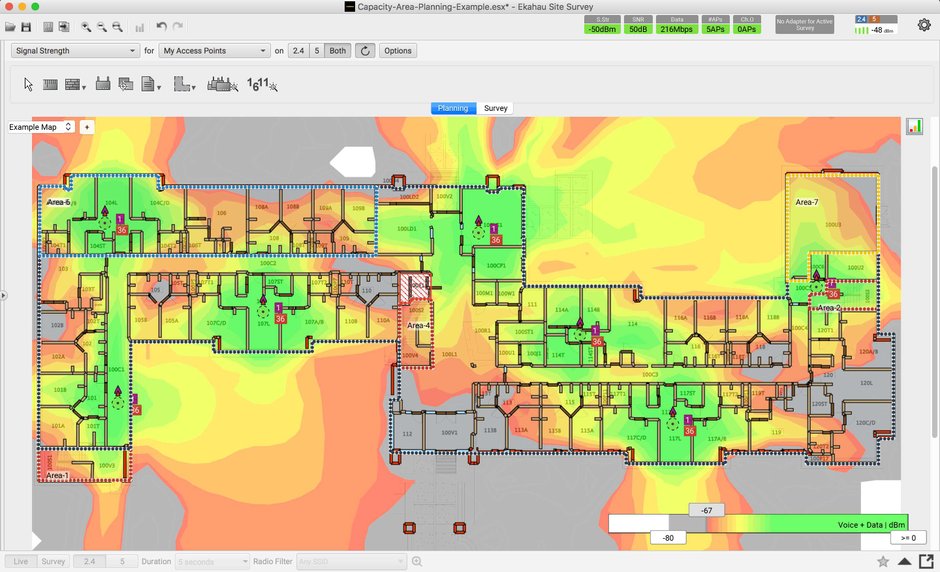 Ekahau Wi-Fi Heatmap