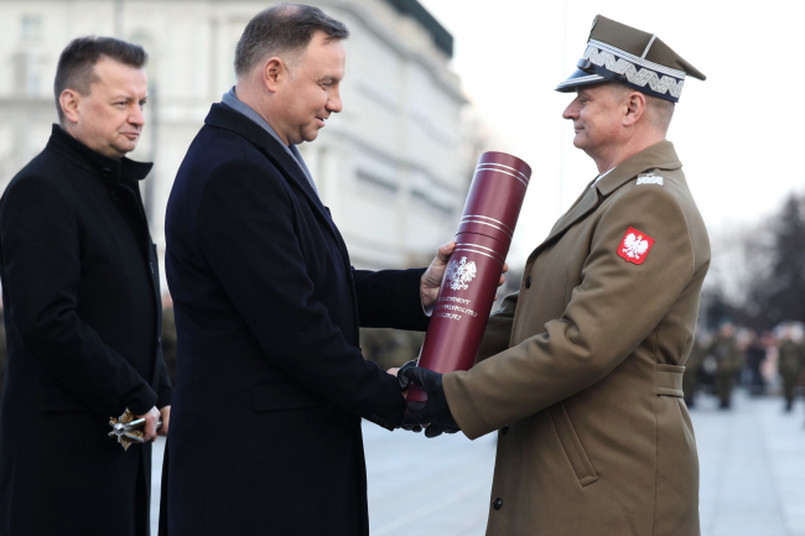 Andrzej Duda, Mariusz Błaszczak i gen. Arkadiusz Szkutnik