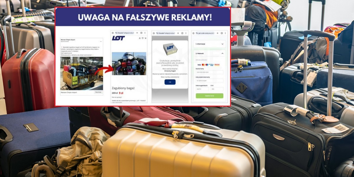 Zagubiony bagaż do kupienia za 9 zł. Uważaj na oszustów na Facebooku