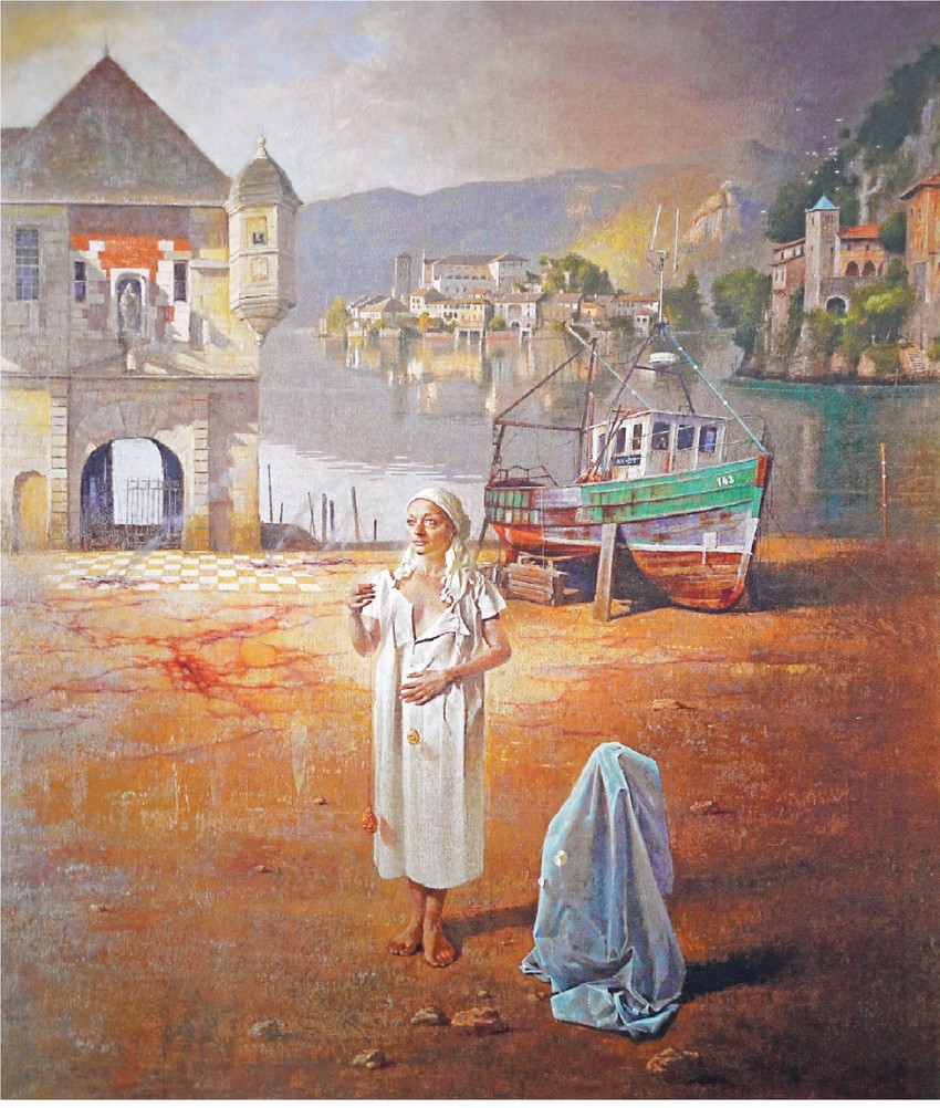 Vasilije Dolovački: Slutnja 2018. ulje/platno 146x114 cm