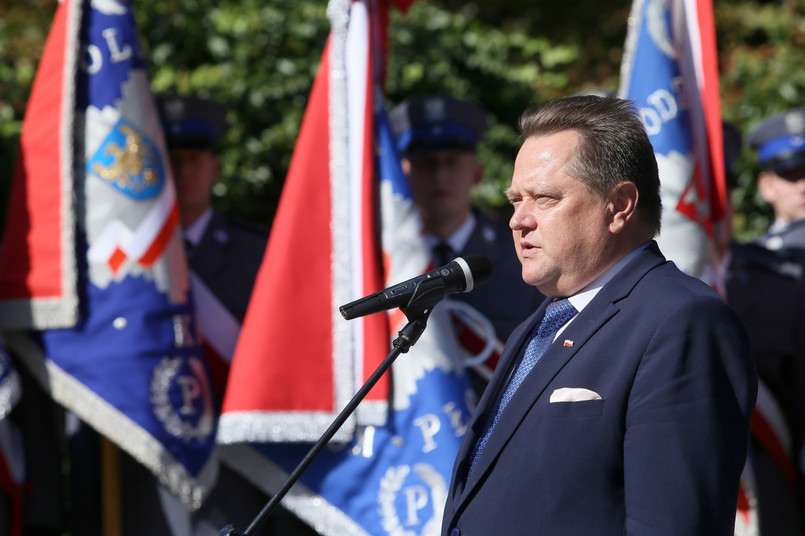 Wystąpienie wiceministra spraw wewnętrznych i administracji Jarosława Zielińskiego podczas uroczystości w Częstochowie