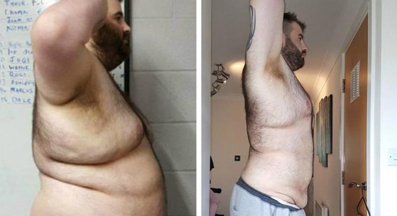 man lost 168 pounds after girlfriend cheated