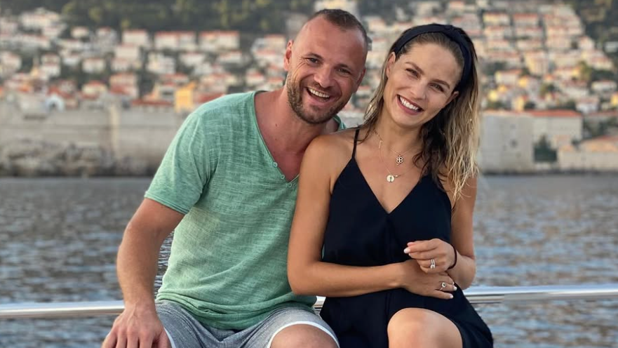 Marián Gáborík na zábere s Ivankou