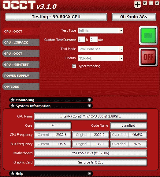 BCLK 195 MHz na płycie MSI P55-CD53 to raczej słaby wynik