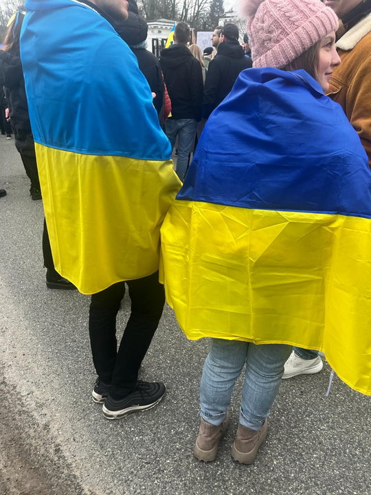 Manifestacja przed rosyjską ambasadą