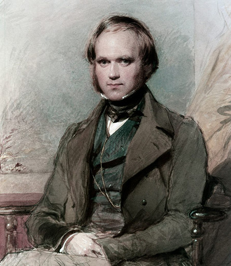 Portret Karola Darwina w wieku około trzydziestu lat