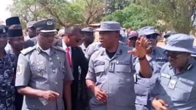 Mr Adewale Adeniyi, the acting Comptroller General Nigeria Custom Service (NCS), inspecting Illela border of Sokoto State. [NAN]