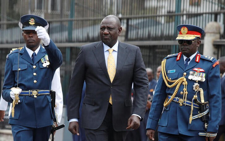 President William Ruto arriving in Parliament for his maiden address on September 29, 2022