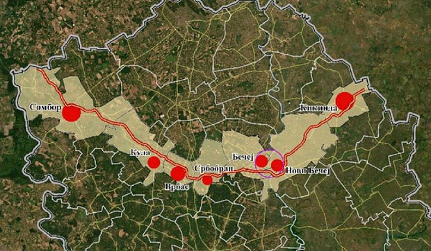 Saobraćajnice "Osmeh Vojvodine" biće dugačka 164,392 kilometra i spajaće granične prelaze Bački Breg i Nakovo