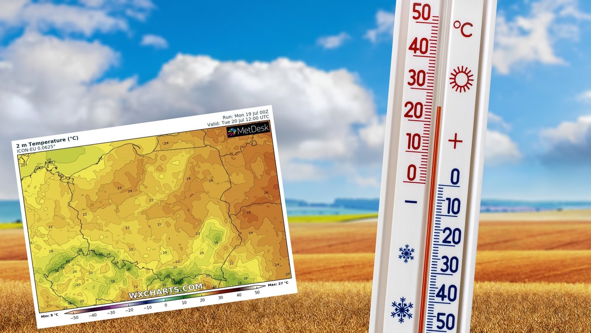 Prognoza pogody na wtorek, 20 lipca. W nocy nawet 10 st. C