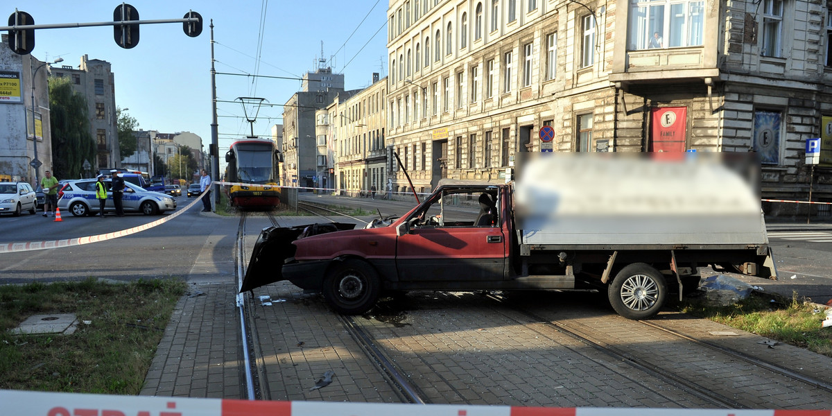 Śmiertelny wypadek na ulicy Więckowskiego w Łodzi