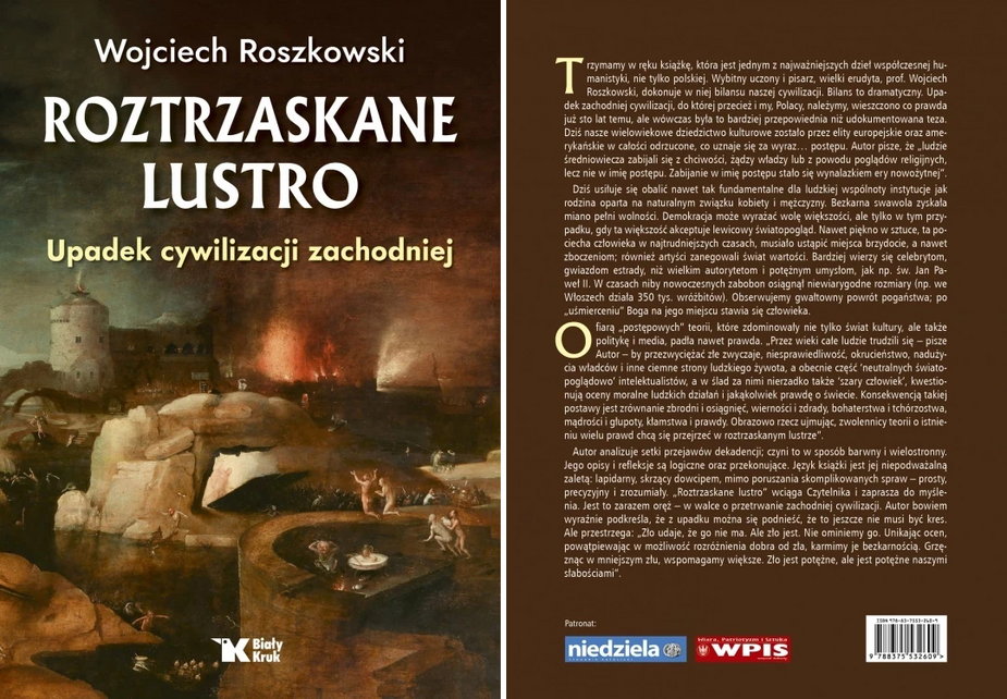 Wojciech Roszkowski, "Roztrzaskane lustro. Upadek cywilizacji zachodniej" (okładka).