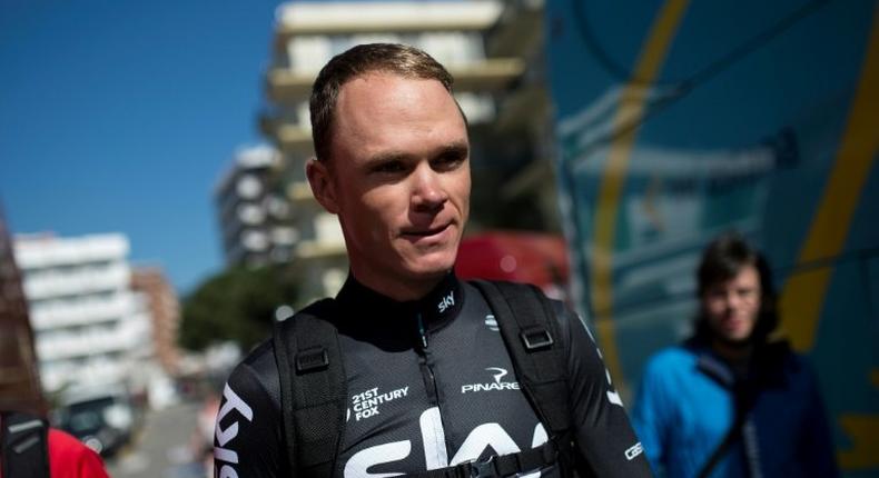 Sky's Chris Froome before the start of the first stage of the Tour of Catalonia, on March 20, 2017