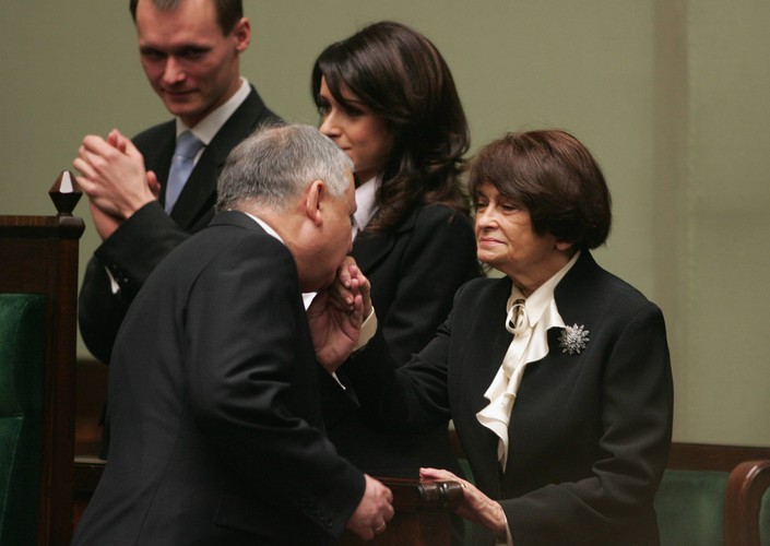 Jadwiga Kaczyńska w 2005 roku na zaprzysiężeniu Lecha na prezydenta Polski
