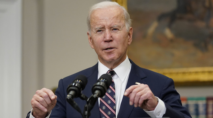 Joe Biden amerikai elnök az orosz néphez szólt a Fehér Házban / Fotó: MTI/AP/Patrick Semansky