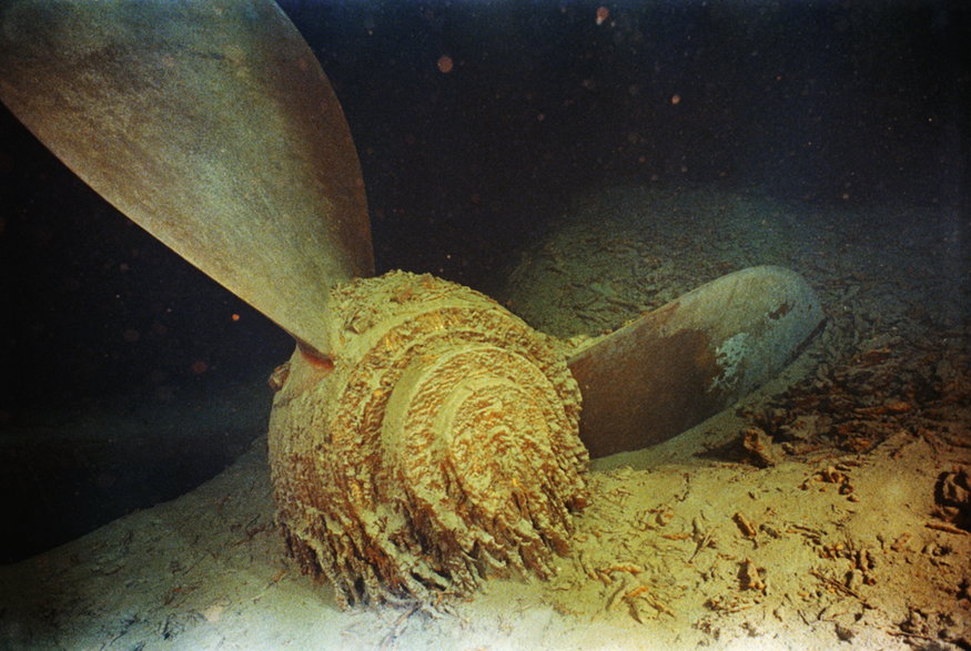 Śruba Titanica na dnie oceanu