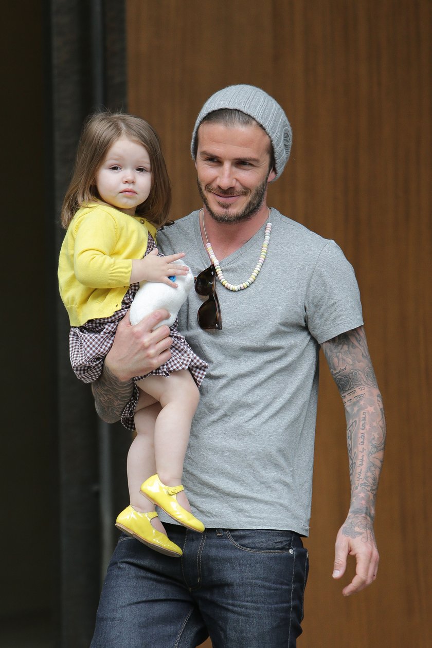 David Beckham z córką Harper