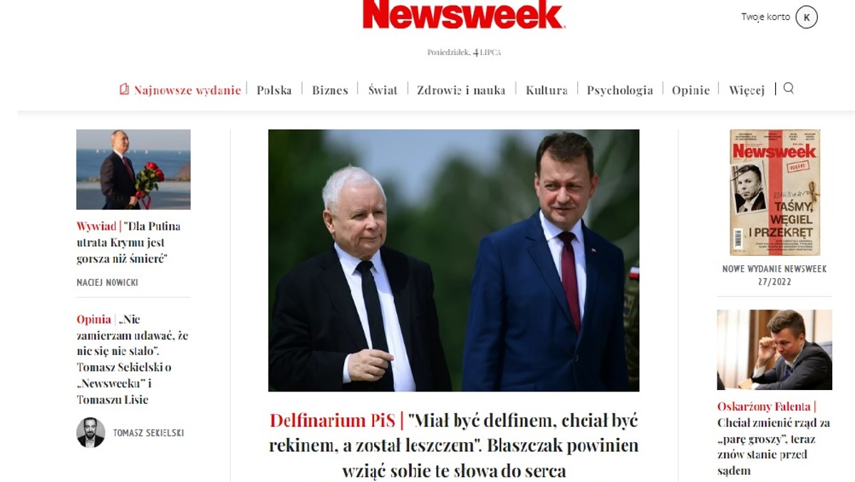 Nowa strona główna Newsweek.pl