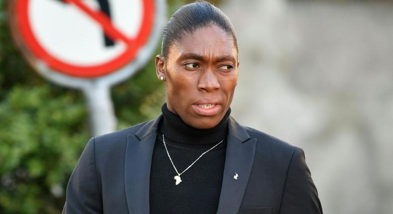 Semenya arrived at CAS for the start of the hearing on Monday