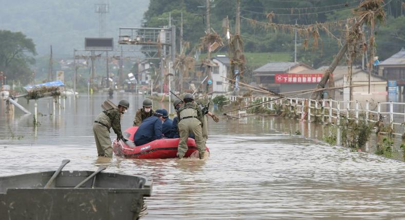 Raft was often the only way to reach stranded people