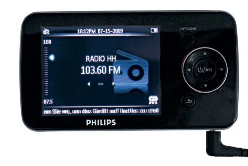 Dzięki obsłudze RDS Philips GoGear Opus wyszukanej stacji radiowej nadawana jest nazwa