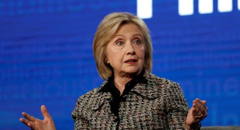 FILE PHOTO: Former U.S. Secretary of State Hillary Clinton speaks at a panel for the Hulu documentary