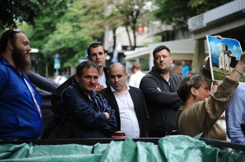 Miša Vacić u Birčaninovoj ulici ispred CZKD-a gde je otvoren festival