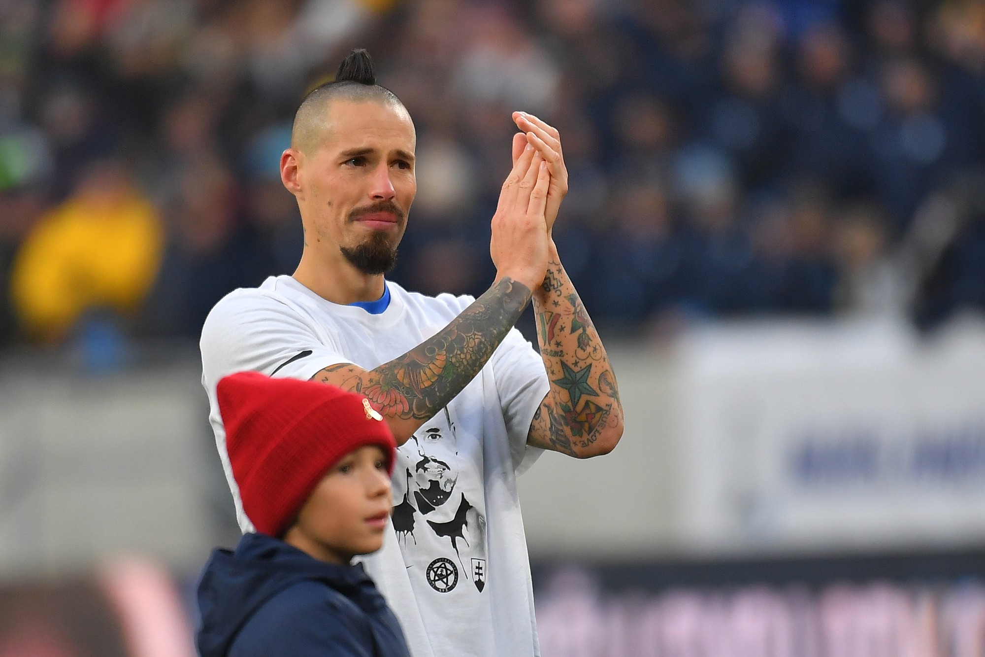 Slovenský futbalista Marek Hamšík sa v Bratislave rozlúčil s reprezentačnou kariérou proti Čile. 