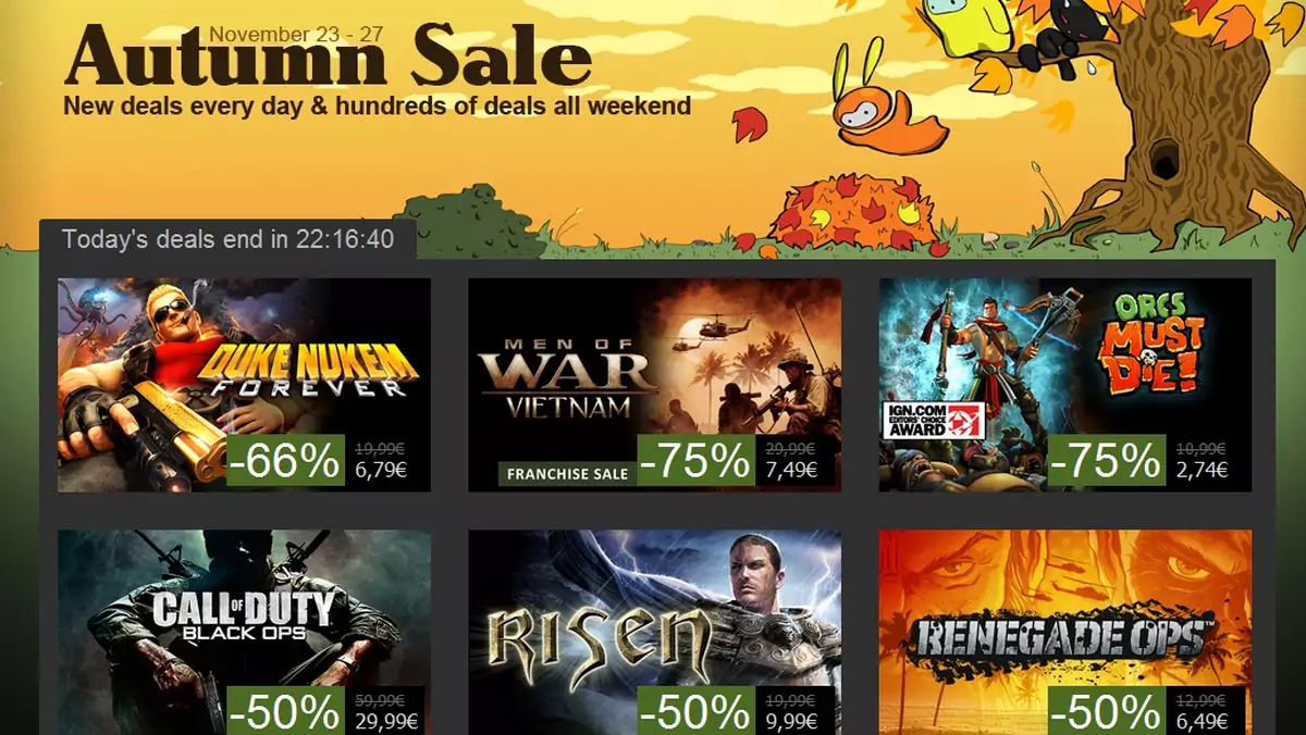 Gracze, strzeżcie się, Steam nęci i kusi jesiennymi obniżkami