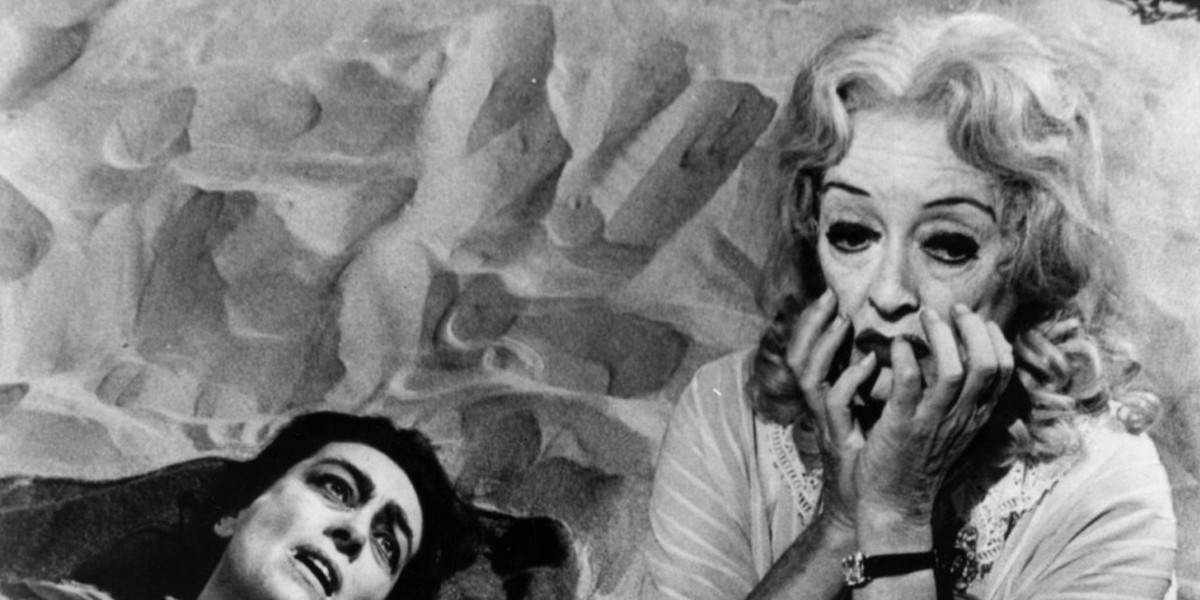 "What Ever Happened to Baby Jane?" stars Bette Davis and Joan Crawford.