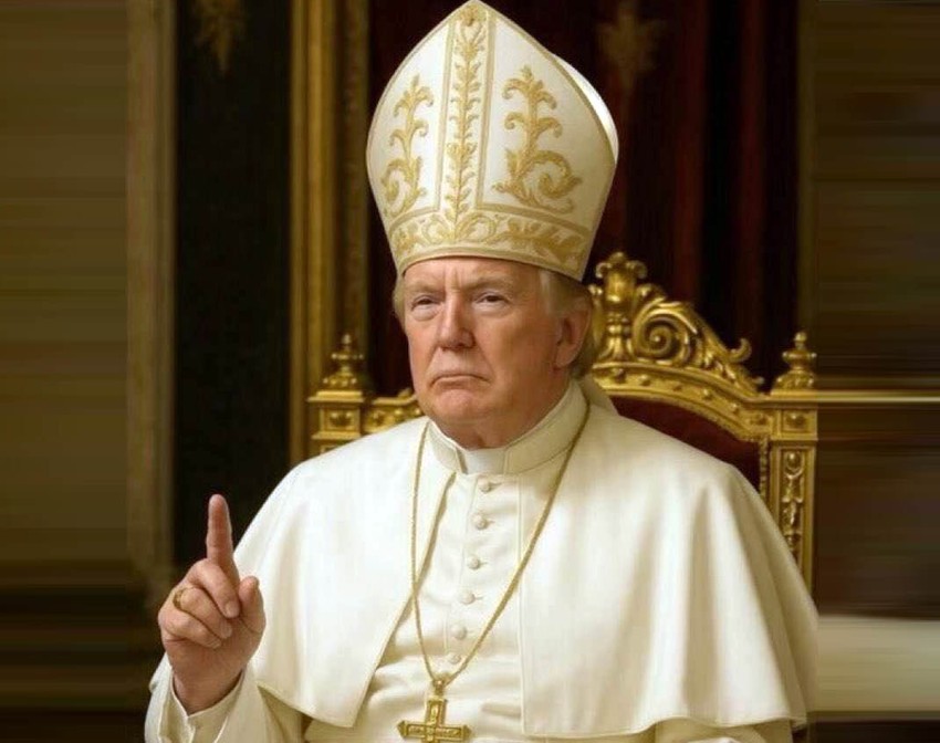 Donald Tramp kao papa