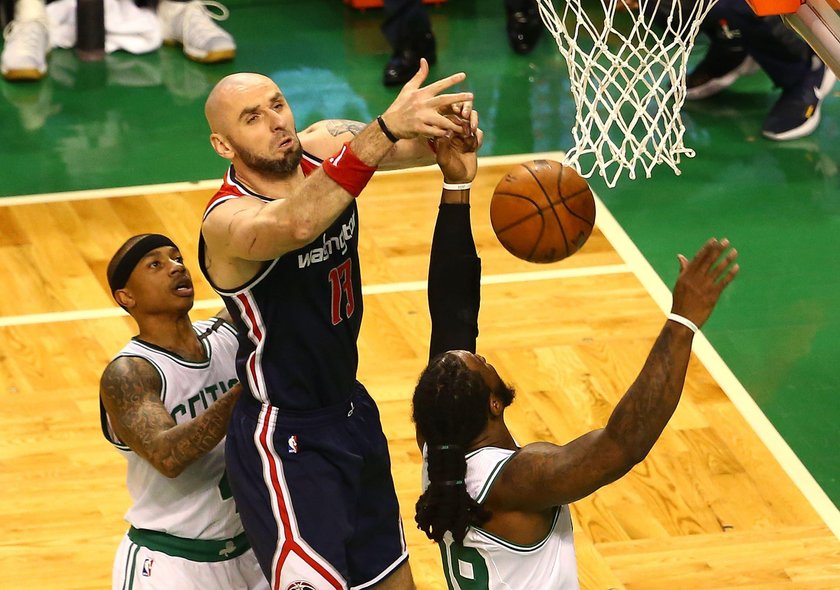 Marcin Gortat bezradny. Washington Wizards przegrali z Boston Celtics